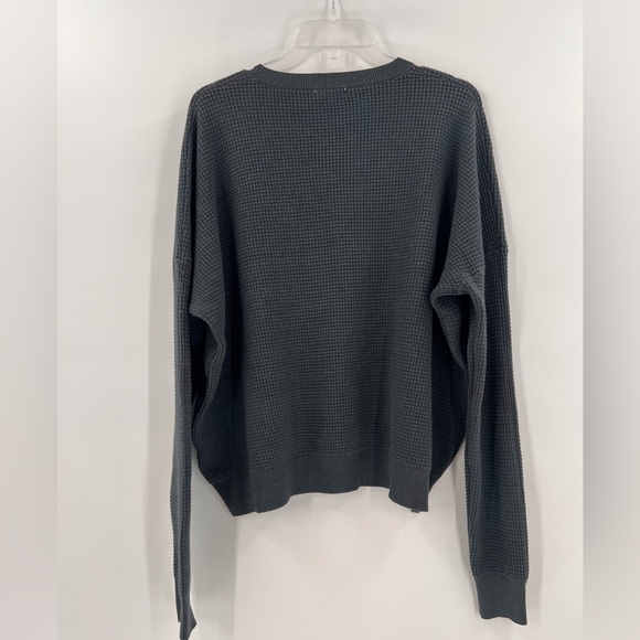 Tea n rose WAFFLE TEXTURED SWEATER IN BLACK new size large - Picture 7 of 11